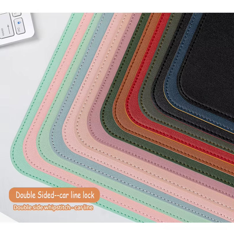 White Mousepad Portable Mouse Pad Large Gaming Waterproof Non-Slip PU Suede Desk Mat Computer Keyboard Desk Pad Mats