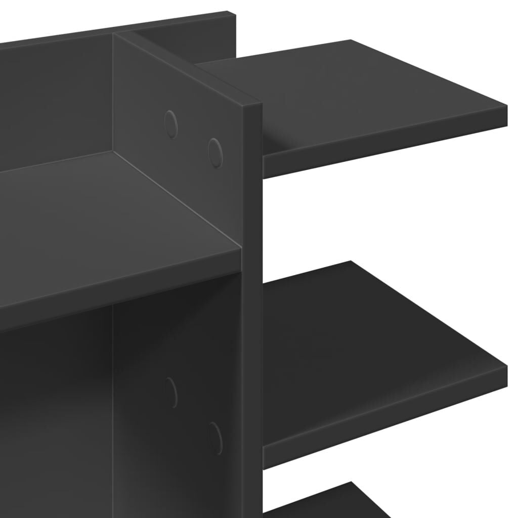 Desk Organiser Black 42X21.5X42 Cm Engineered Wood