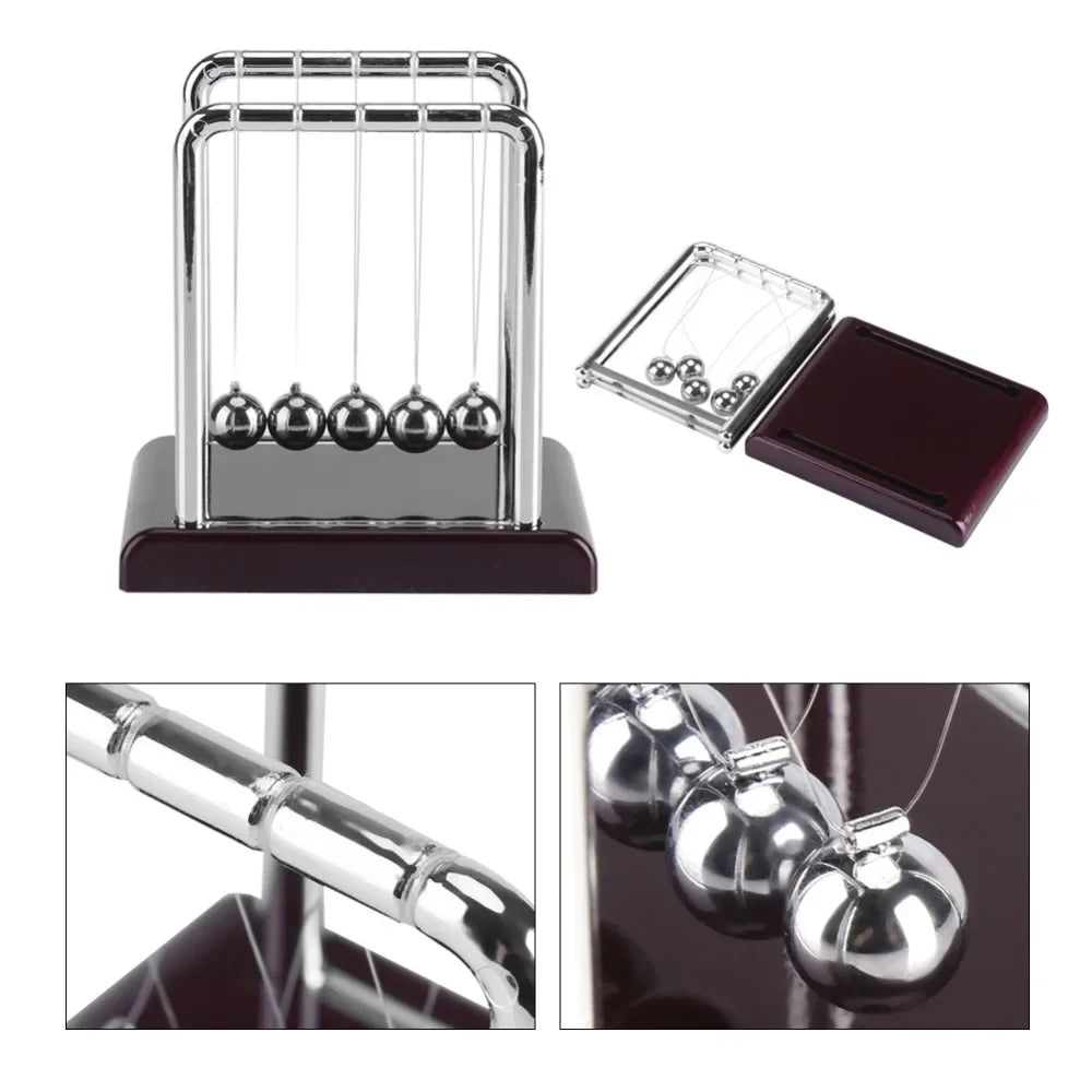 Metal Pendulum Balance Ball Desk Table Decor Physics Science Accessory Desk Toys Kids Antistress Game Newtons Cradle Steel Ball