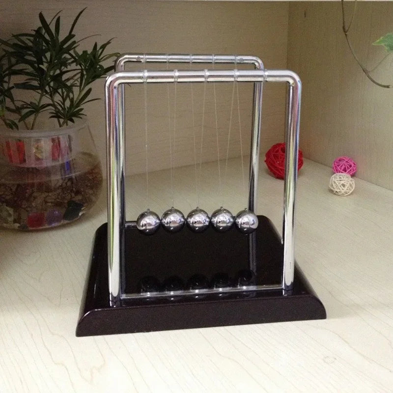 Metal Pendulum Balance Ball Desk Table Decor Physics Science Accessory Desk Toys Kids Antistress Game Newtons Cradle Steel Ball