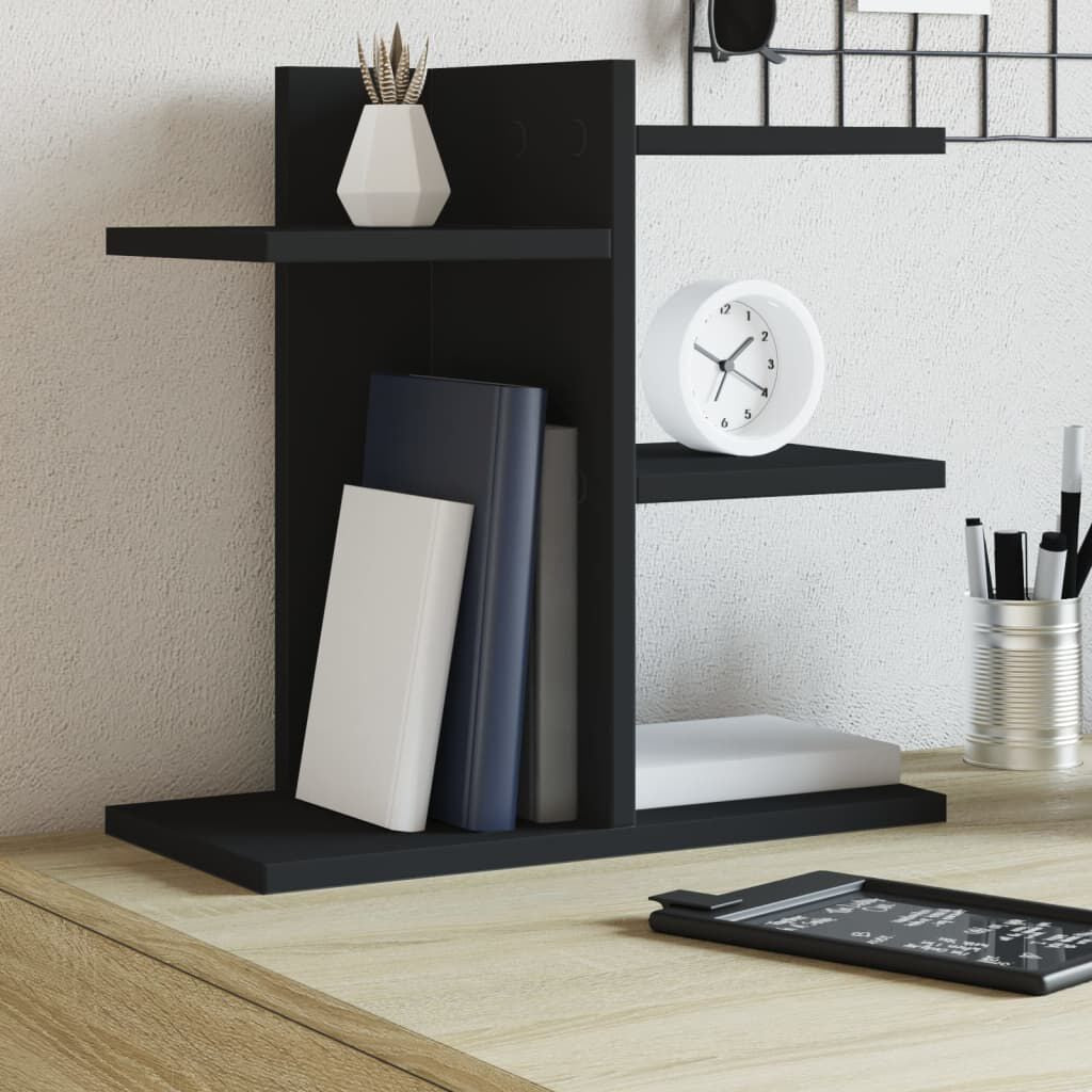 Desk Organiser Black 42X21.5X42 Cm Engineered Wood