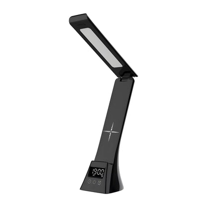 15W Wireless Charger Stand LED Desk Table Lamp with Alarm Clock 3 Colors Dimmable Desk Light Fast Charging Station for Iphone