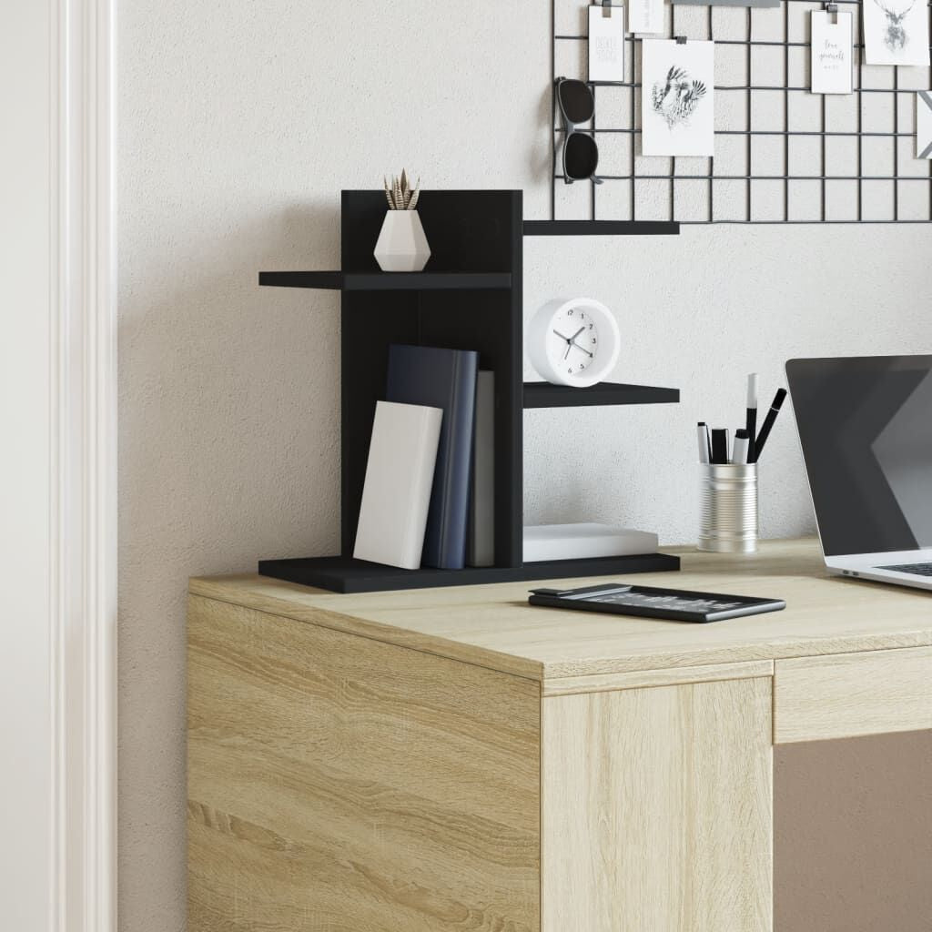 Desk Organiser Black 42X21.5X42 Cm Engineered Wood